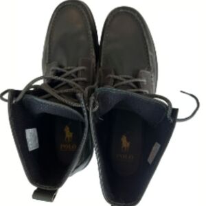 💲NEW Ralph Lauren Dark OLIVE Leather Boots